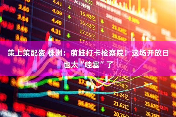 策上策配资 株洲:萌娃打卡检察院!这场开放日也太“哇塞”了