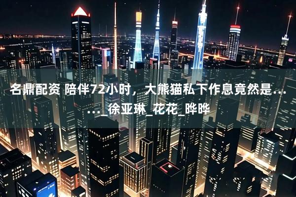 名鼎配资 陪伴72小时，大熊猫私下作息竟然是……_徐亚琳_花花_晔晔