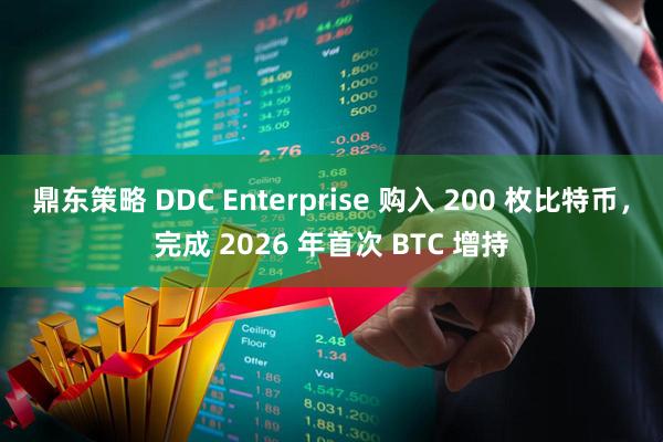 鼎东策略 DDC Enterprise 购入 200 枚比特币，完成 2026 年首次 BTC 增持